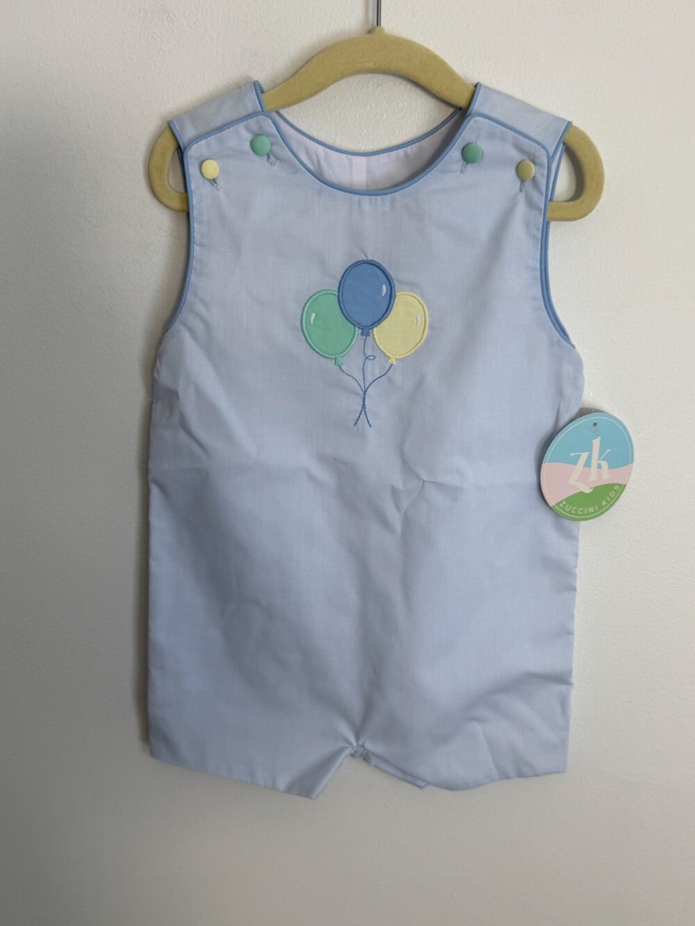 Zuccini Kids Ashton Shortalls- Balloons Birthday NWT 24mo $56